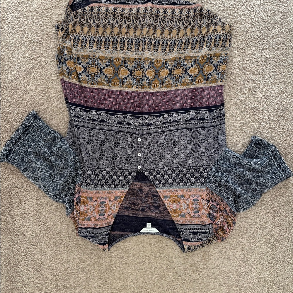 Lucky Brand Multicolor Boho Blouse